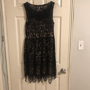 Black lace dress.
